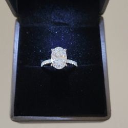 New 3ct IGI Certified Lab Grown Diamond Ring, 14K White Gold 