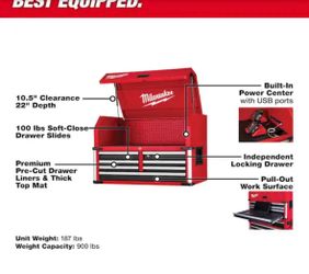 Tool Storage 36 in. W x 22 in. D High Capacity Top Tool Chest
