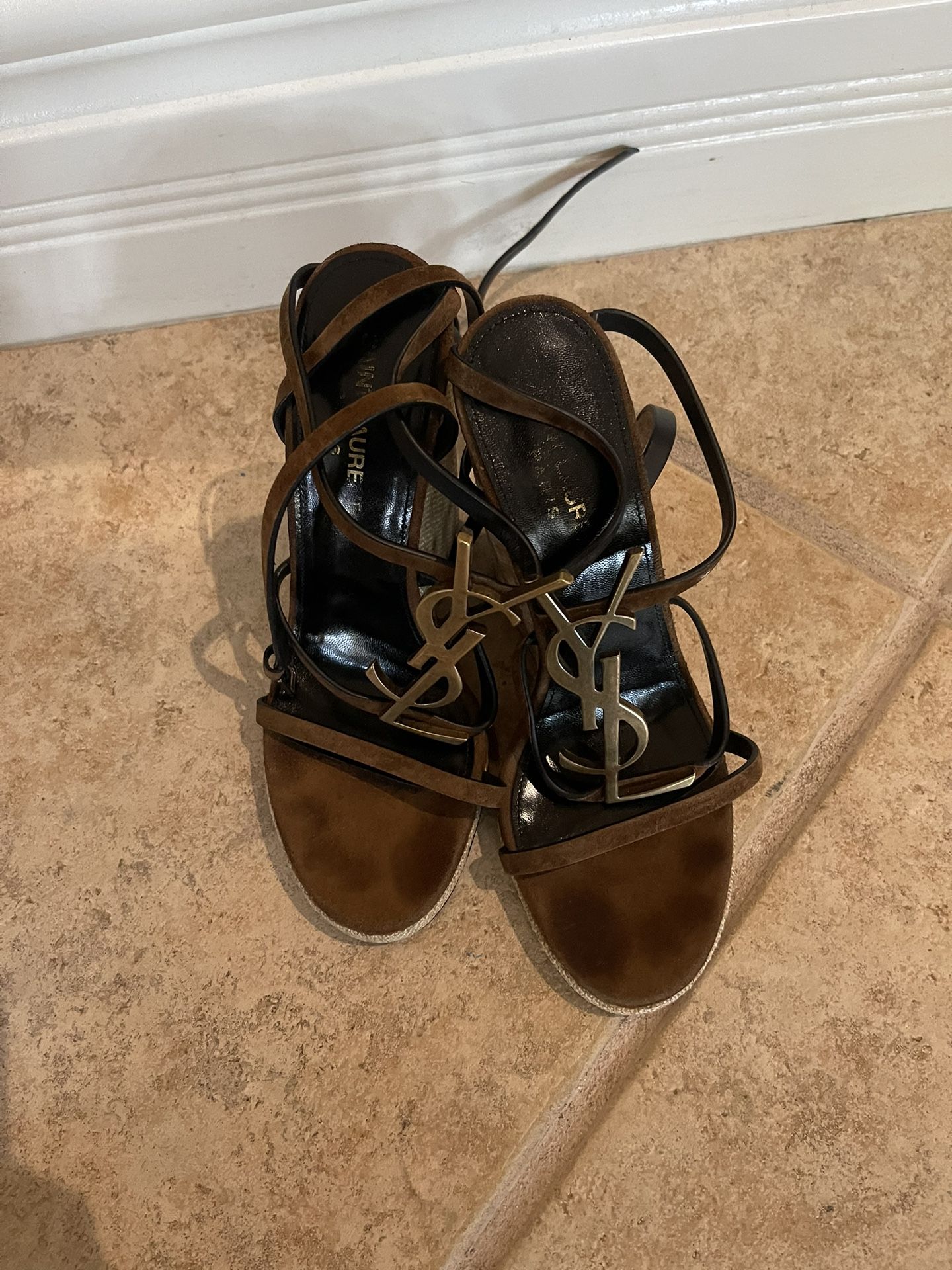 Ysl Cassandra Wedge Espadrilles