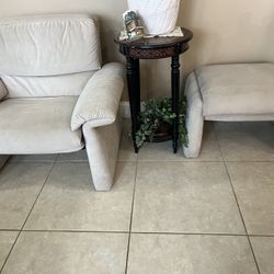 Recliner Arm Chair/Couch with Ottoman Ivory Suede/nursery armchair/ sofa Silla reclinable 