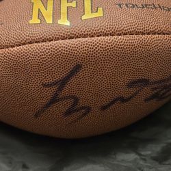 Tyrann Mathieu Autographed Football With COA