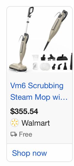 VM6 Scrubbing Steam Mop with Attachments