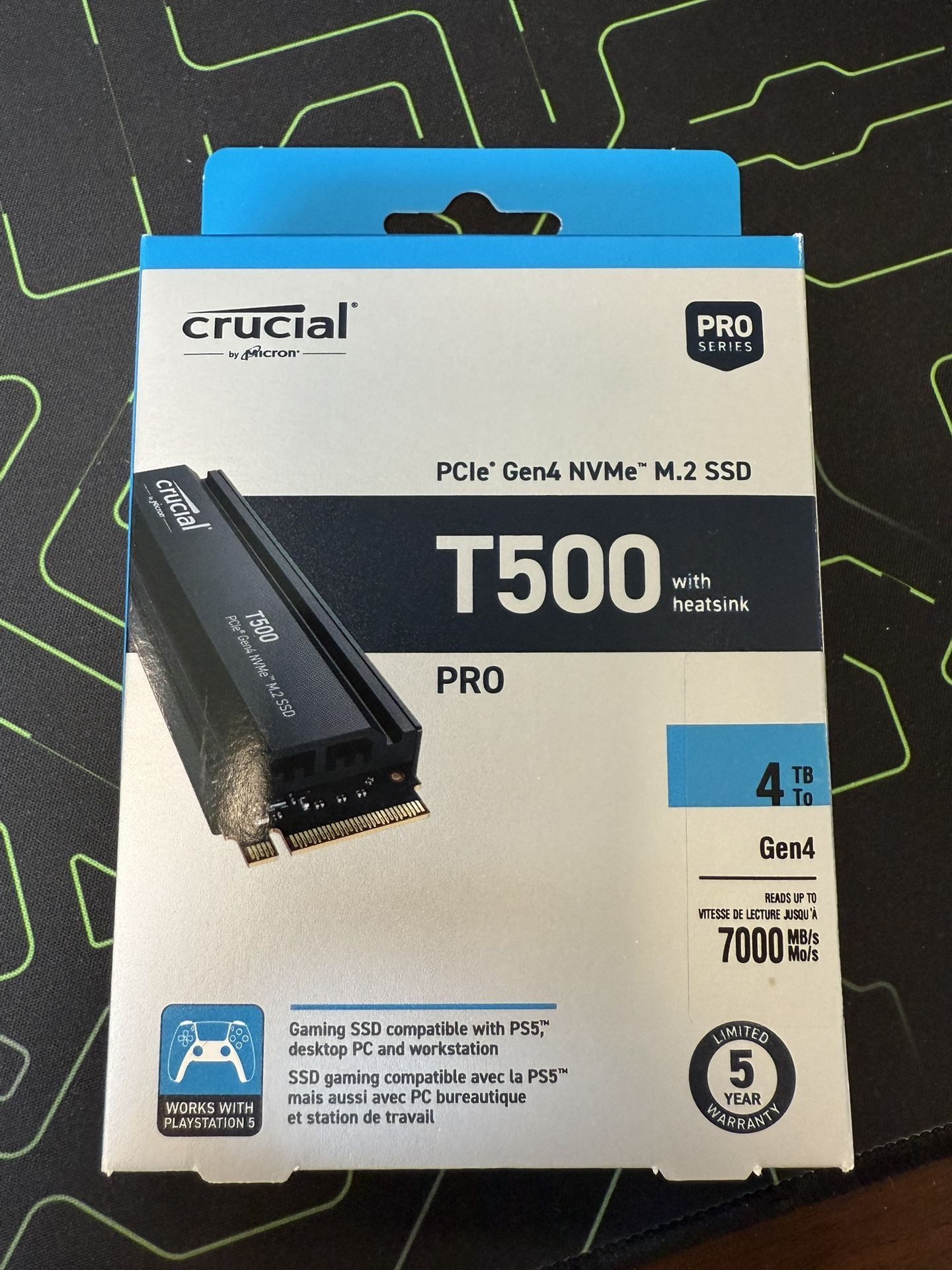 Crucial T500 4TB NVMe SSD (with heatsink)