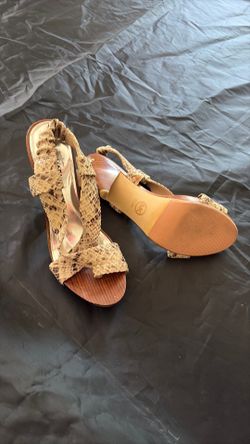MK snake skin high hell sandal