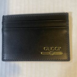 Gucci Leather Card Case With Authentication 