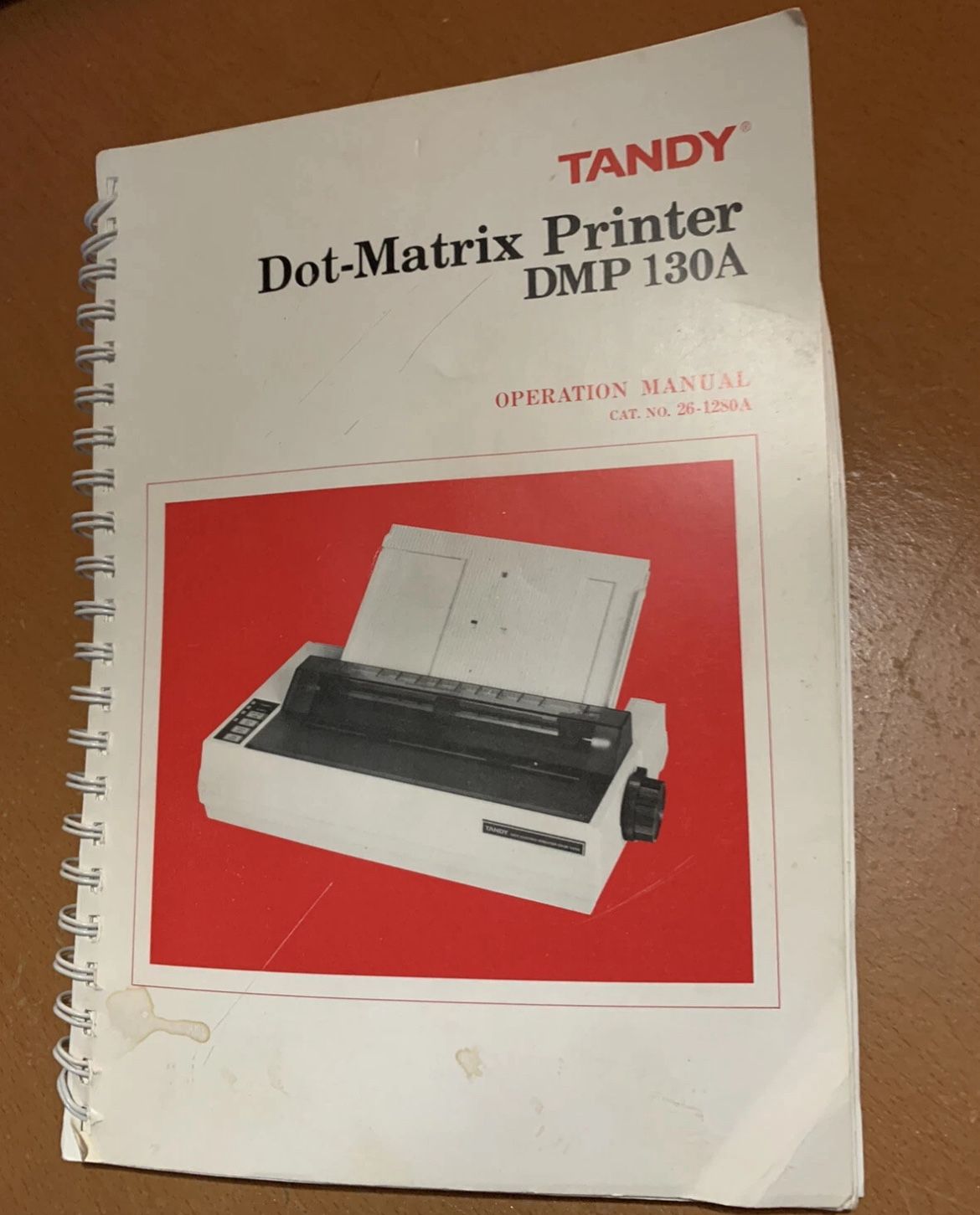 Tandy Dot-Matrix Printer DMP-130 Manual -Used- see details below for more info!