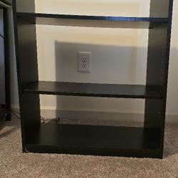 3-Shelf Bookcase With Adjustable Shelves, True Black Oak 