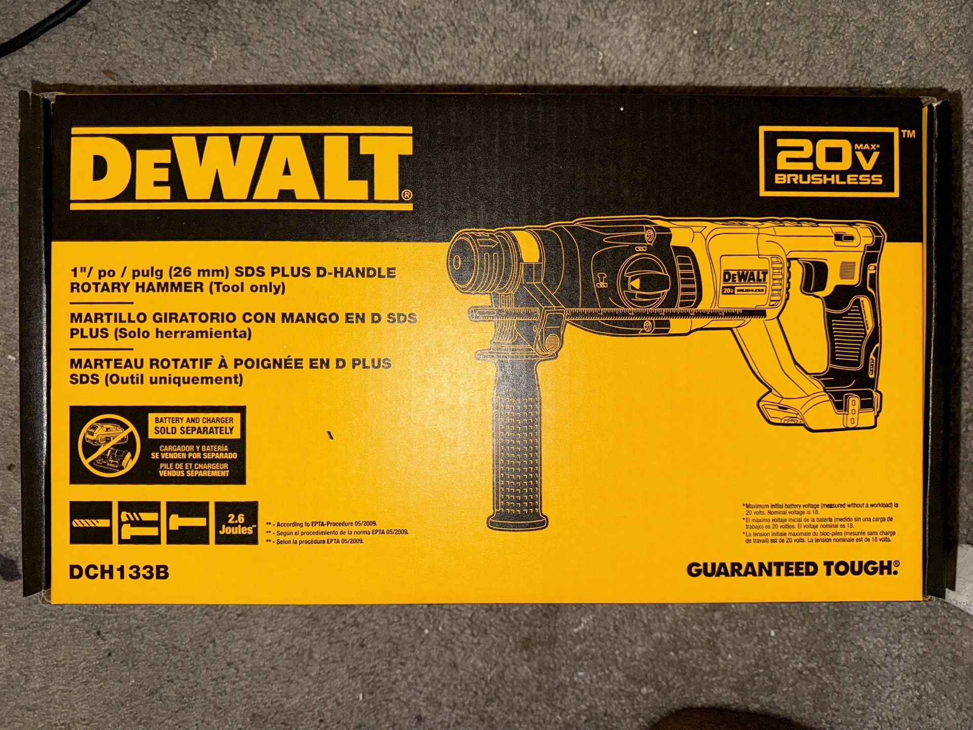 DEWALT 20-volt max 1-in SDS-plus Variable Speed Cordless Rotary Hammer Drill