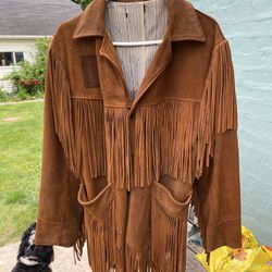 Vintage 1970s Suede Fringe Jacket 