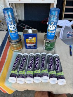Contractor Supplies Lot – Sashco Slab, DAP Foam, Behr Paint, Minwax, Klean Strip