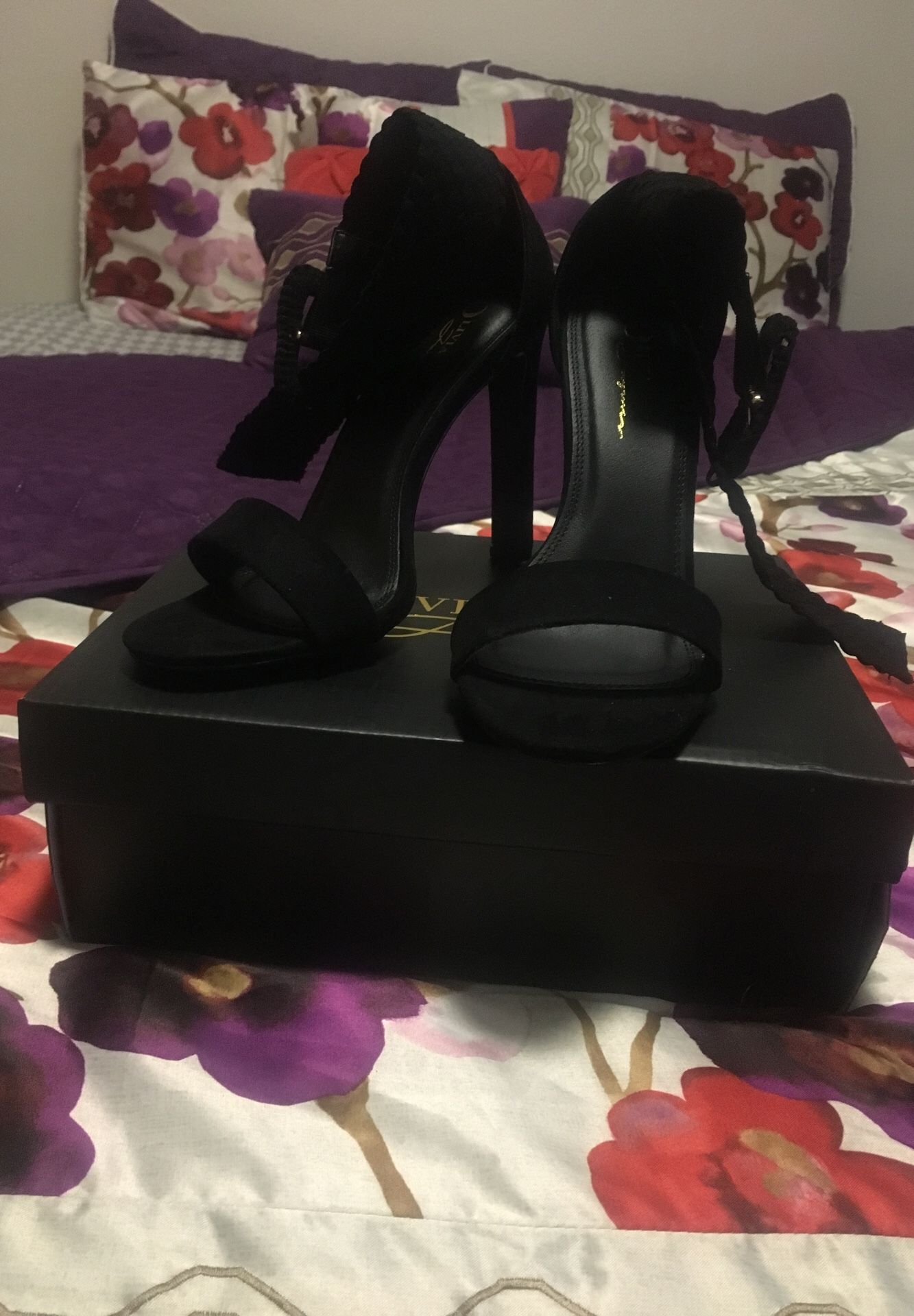 Black strapped High heels