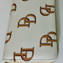 Zip-Around Wallet with Allover Pattern – Compact Organizer