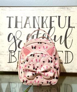 Under One Sky Pink Dog Print Mini Backpack