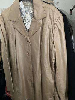 Leather blazer jacket