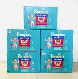 5 Pampers diaper size 3  $100