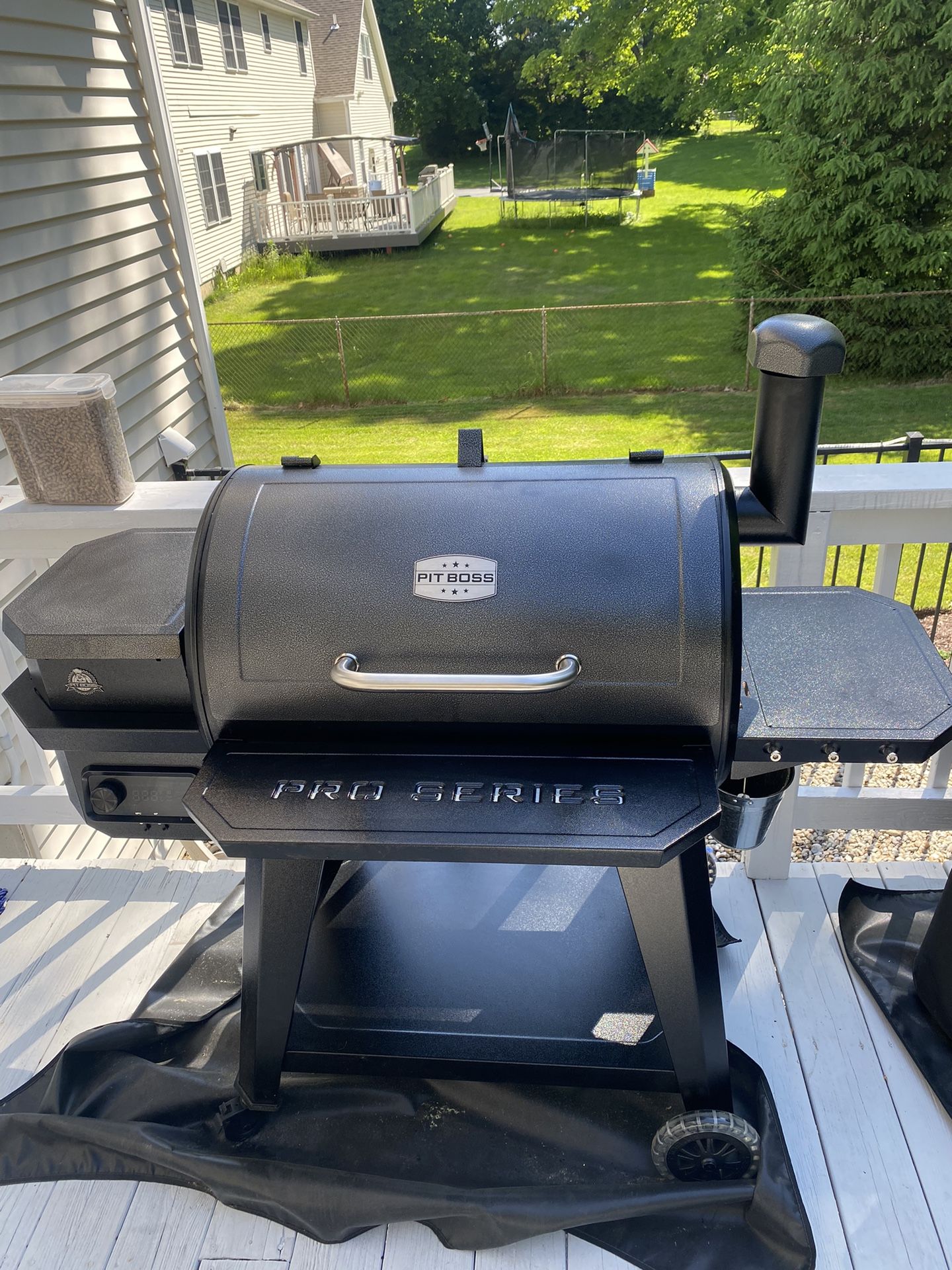 Pit Boss Pro Series 850Sq in Hammertone Pellet Grill with smart