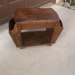 Vintage Magazine Magazine End Table Removable Aides And Drawer
