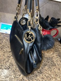 Michael Kors Lillie Large Chain Shoulder Tote Black