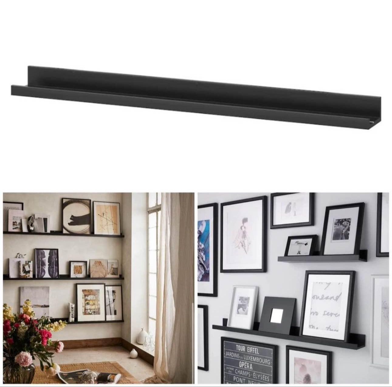 IKEA Mosslanda Picture Ledge, BLK