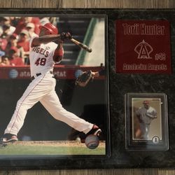 Baseball memorabilia Tori Hunter on the Angels