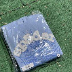Sp5der Sky Blue Hoodie SIZES S-L