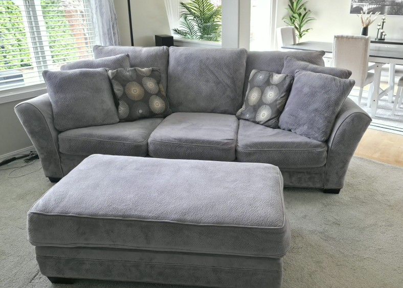Stanton Sofa w/matching ottoman- down filled with foam cushions