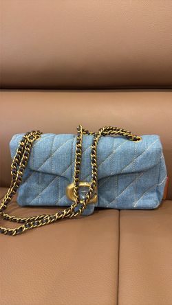Coach  Marmont Denim Shoulder Bag