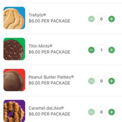 Girl scout Cookies For Sale 
