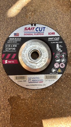 4-1/2” X 3/32 X 5/8-11 Type 27 Depressed Center Cutting Wheels