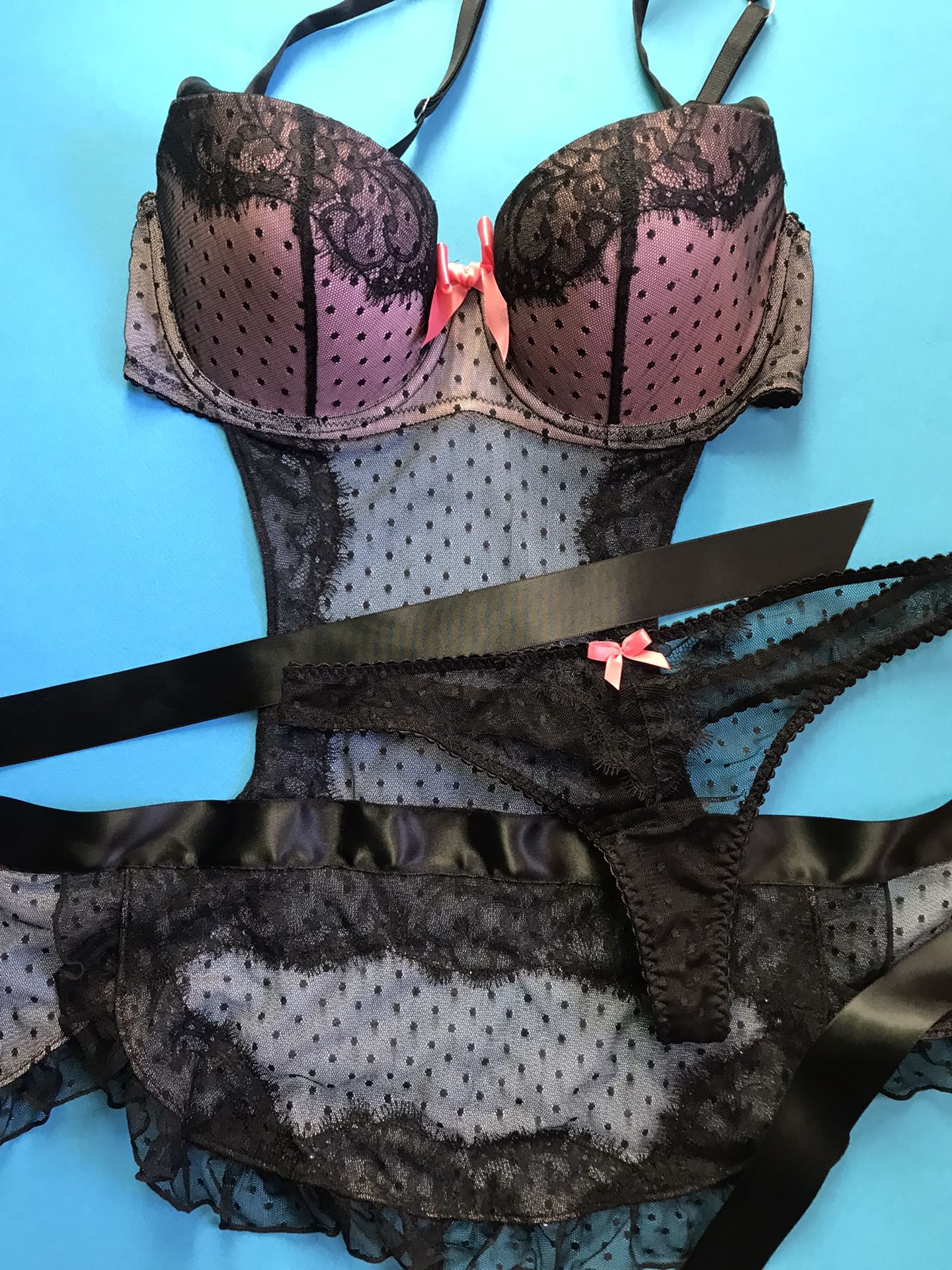 NEW!! Victoria's Secret Sexy Little Things French Maid Babydoll & Thong  Panty 34D NWOT for Sale in Newport Beach, CA - OfferUp