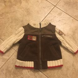 EUC baby boy sweater jacket size 12m