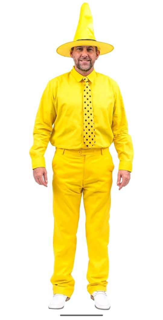 Curious Monkey Man in The Yellow Hat Halloween Costume Cosplay Set