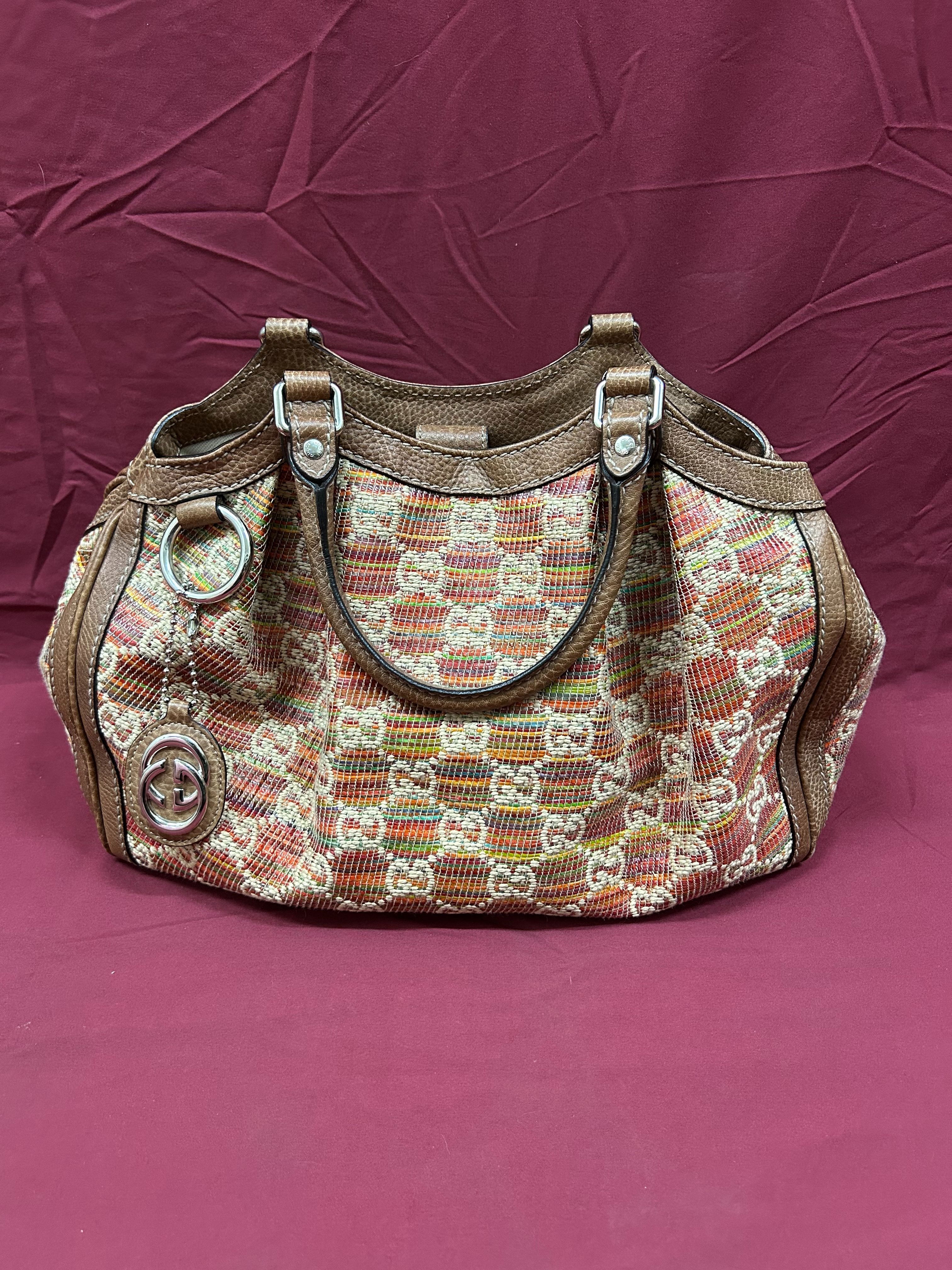*RARE* Gucci Sukey Multicolor Medium Handbag Purse Neiman Marcus Exclusive 211944