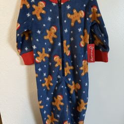 Fleece Zip Up Footie Pjs 