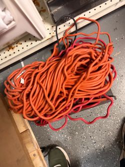 Heavy Duty Orange Extension Cord/ all 3 for $15 sold as is