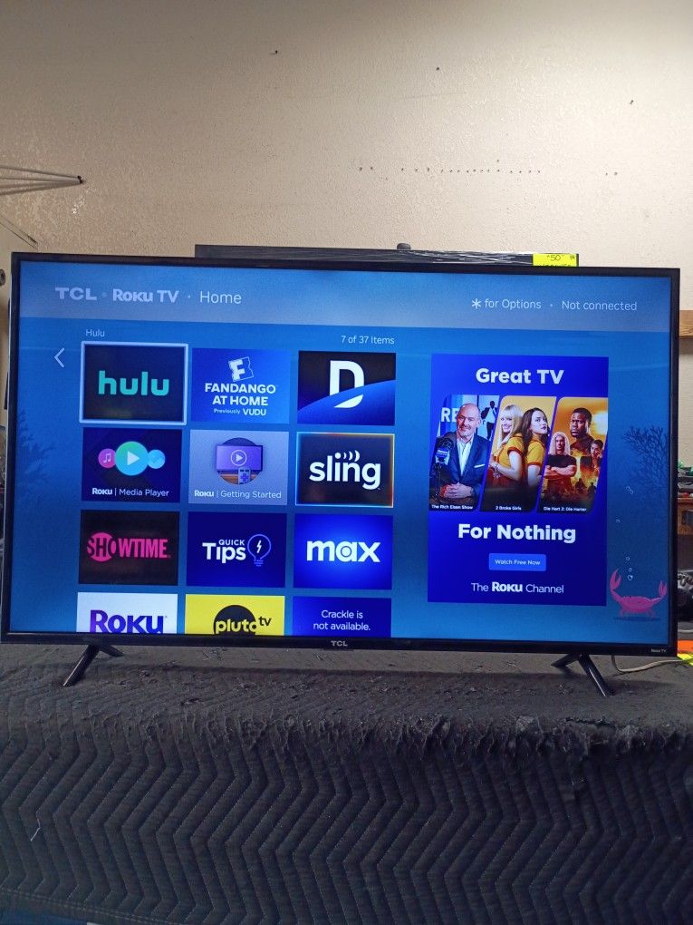 55 Inch ROKU 4k Smart Beautiful Tv Comes With Remote Control Shows Great Picture Works Fantastic Guaranteed