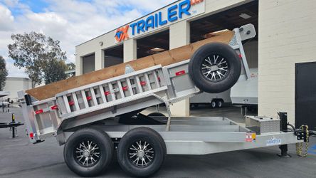 NORDTEK ALUMINUM DUMP TRAILER 7x14x4 14K GVWR