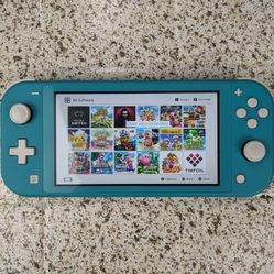 Modded Blue Nintendo Switch Lite 128gb w 16 Best Switch Games | 9k+ Retro Games | PSP PS1 N64 SNES NES GBA GBC GB Atari Sega Genesis Sega Gamegear