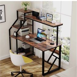 Home decor desk and shelves