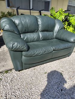 Genuine Leather Couch(Green)