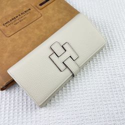 Herme*s White Wallet With Box 