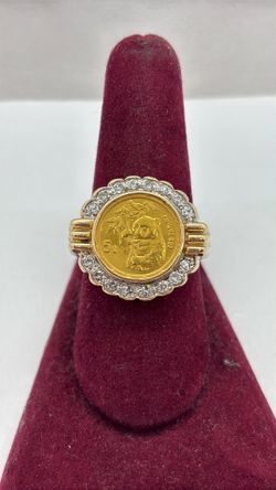 14k Panda Coin Ring