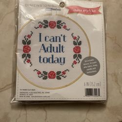 Simplicity Can't Adult Counted Cross Stitch Kit