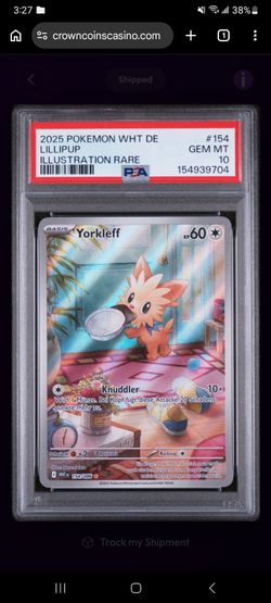 2025 Pokemon German White Flair illustration rare lillipup (yorkleff) graded psa gem mint 10