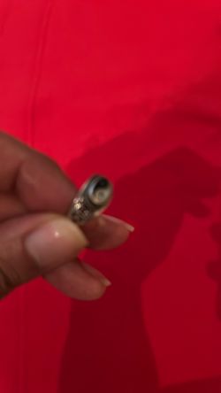 Black And White Ying Tang Silver Ring 