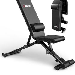 PASYOU Adjustable Weight Bench Full Body Workout Multi-Purpose Foldable Incline Decline Exercise Workout Bench for Home Gym
