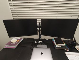 HP 24 inch dual monitors with stand