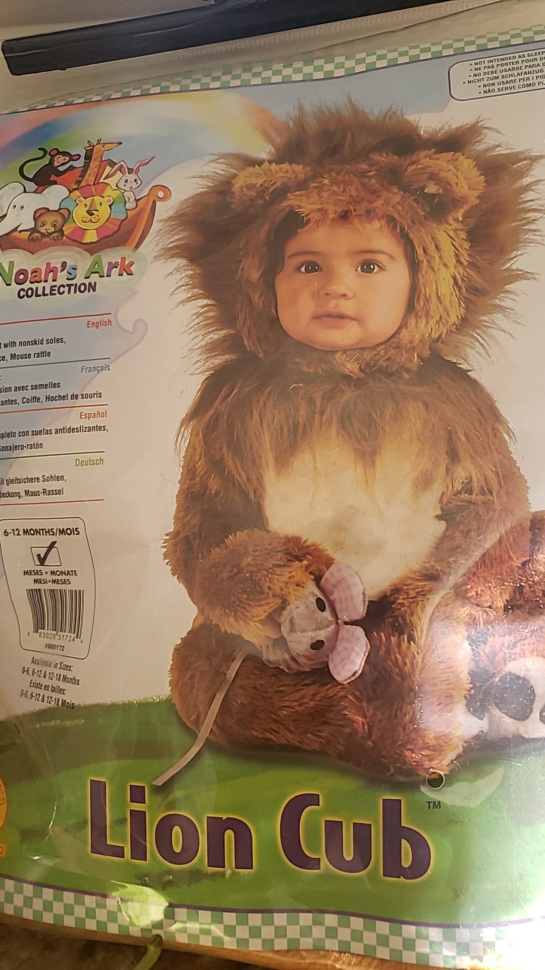New lion costume 6 months to 12 months