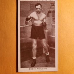EX-NM Vintage 1938 Churchman's Cigarettes Eddie Phillips Boxing Tobacco Card #33