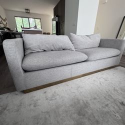 Modern Light Gray Sofa – Excellent Condition – $125